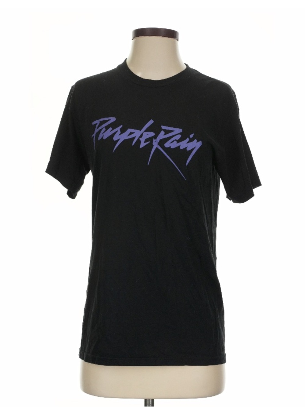 Prince Black Tee with Purple 'Purple Rain' Script